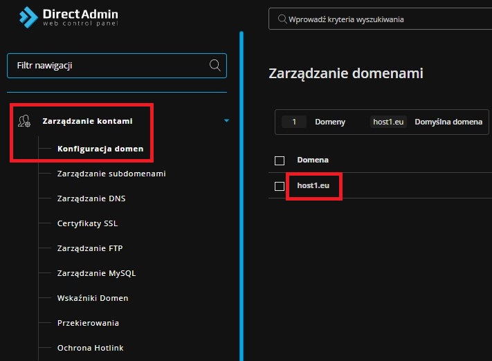 Jak zmienić wersję PHP dla strony/domeny w Direct Admin